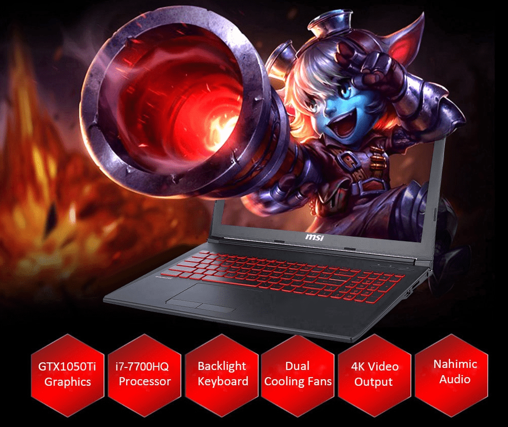 صفقة MSI GL62M 7REX - 1252 لأجهزة الكمبيوتر المحمول للألعاب [Coupon Code Inside]