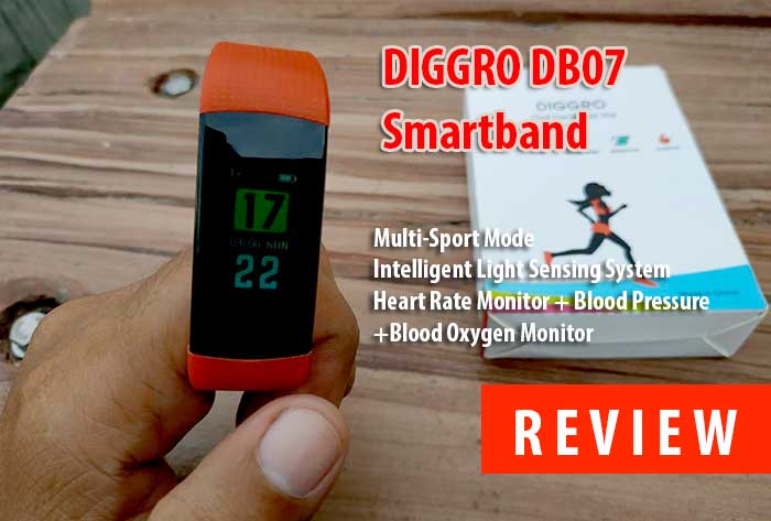 [مراجعة] Diggro DB07 Fitness Tracker - Smartband مع HRM + BPM