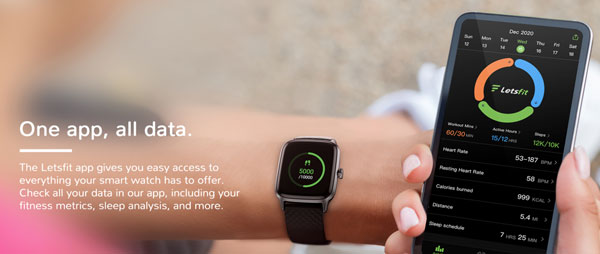 تطبيق LetsFit-smartwatch-support