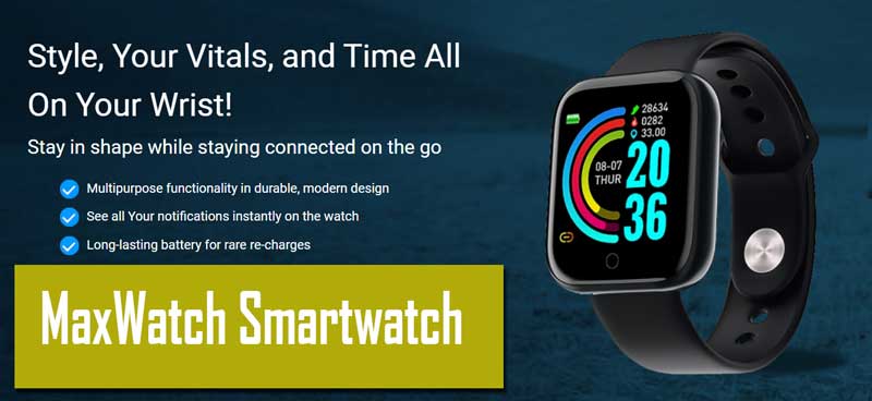 ميزات ساعة maxwatch الذكية