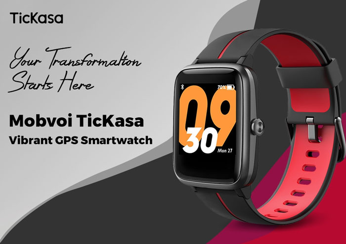 Mobvoi Tickasa ساعة ذكية نابضة بالحياة