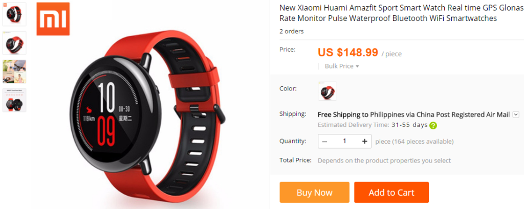 ساعة ذكية XIAOMI AMAZFIT 1 ALIExpress