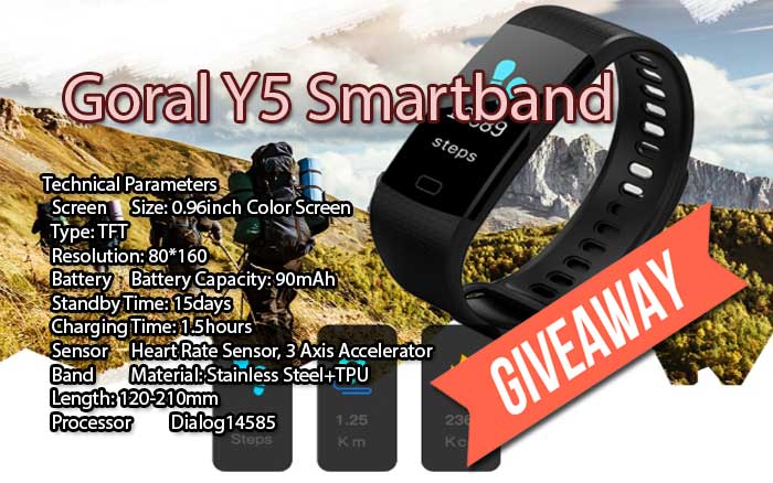 يونغ سيريز سمارت باند - Goral Y5 International Giveaway!