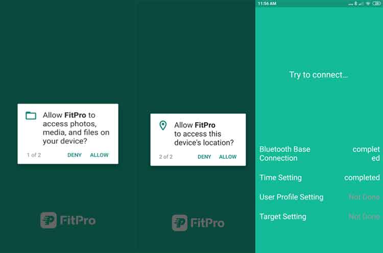 أذونات تطبيق Fitpro