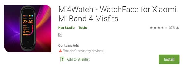 Mi4Watch - WatchFace for Xiaomi Mi Band 4 MisFits بواسطة Ntn Studio