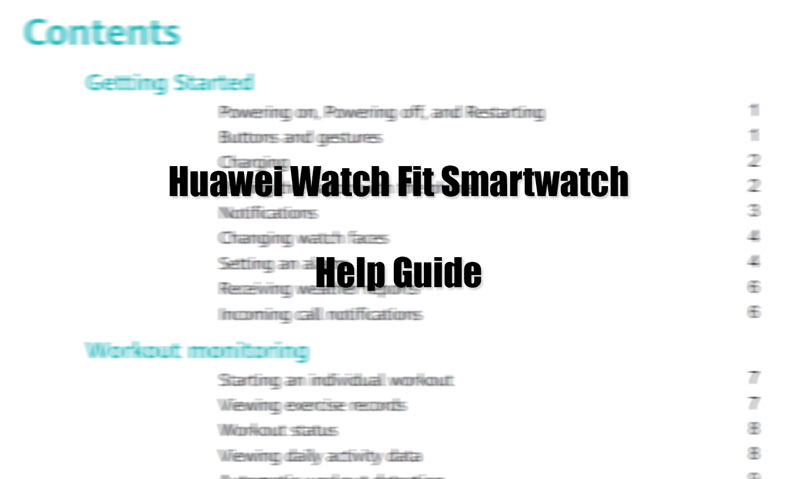 دليل تعليمات Huawei-Watch-Fit